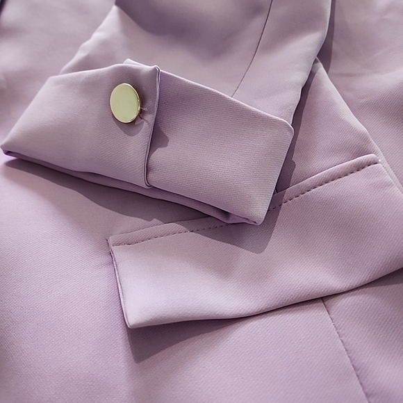 Spring Lilac Lavendar Open Blazer Long Casual Modest Church Wear Size Medium - Picture 9 of 15